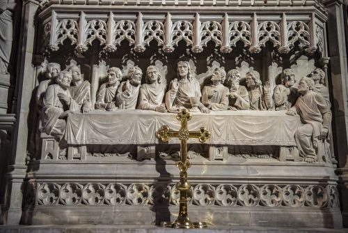 Reredos depicting the Last Supper in the Cathedral's St. John's Chapel