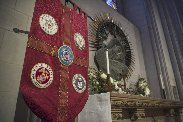 Military banner in the Cathedral's War Memorial Chapel