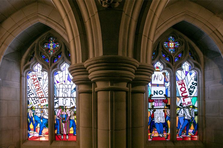 National Cathedral unveils new racial justice-themed stained glass